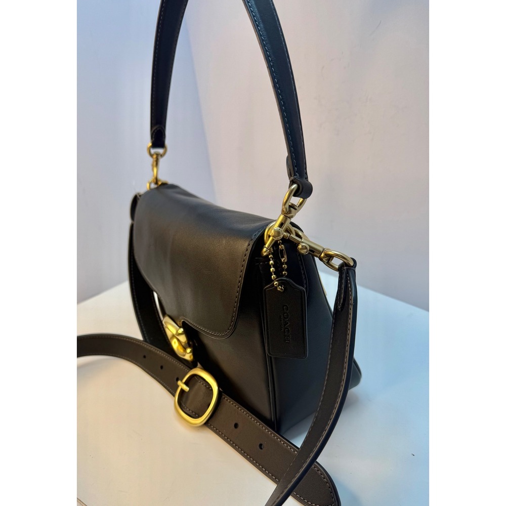 Coach Black Shoulder Bag with Gold Accents - Picture 2 of 15